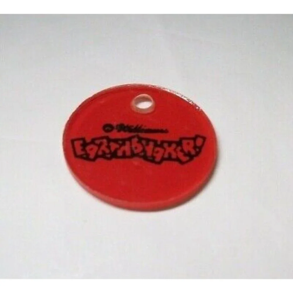 Earthshaker Red Plastic Promo Key Chain Original Vintage Williams Game 1989